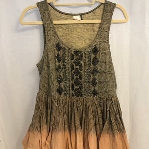 Anthropologie Peplum Sparkle Top w/ Ombré